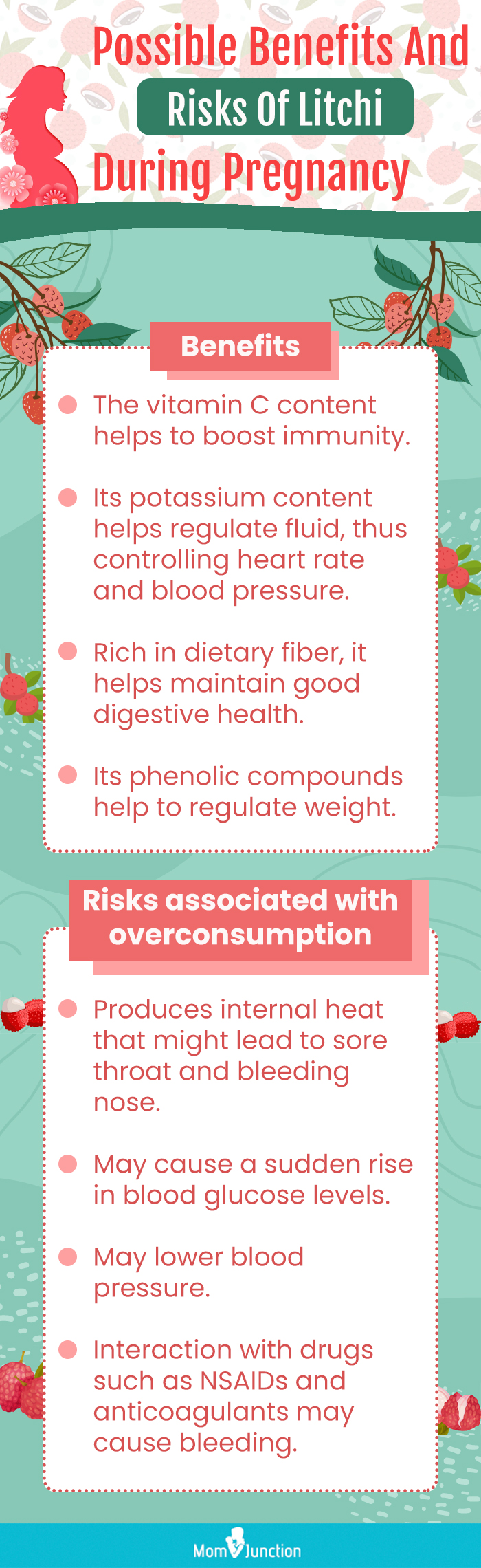 possible benefits and risks of litchi during pregnancy (infographic)